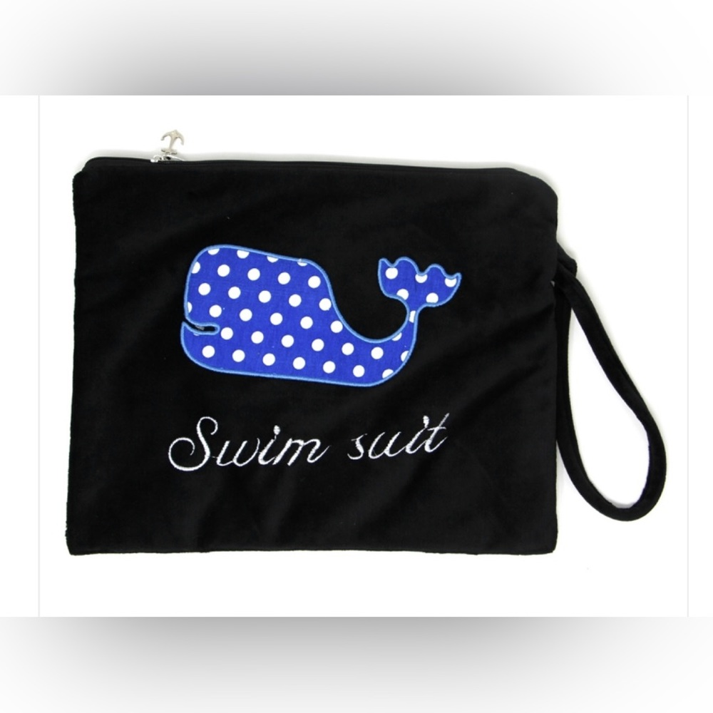 SALE Whale Bikini Wet Bag Water Proof 12” x 7” NWT